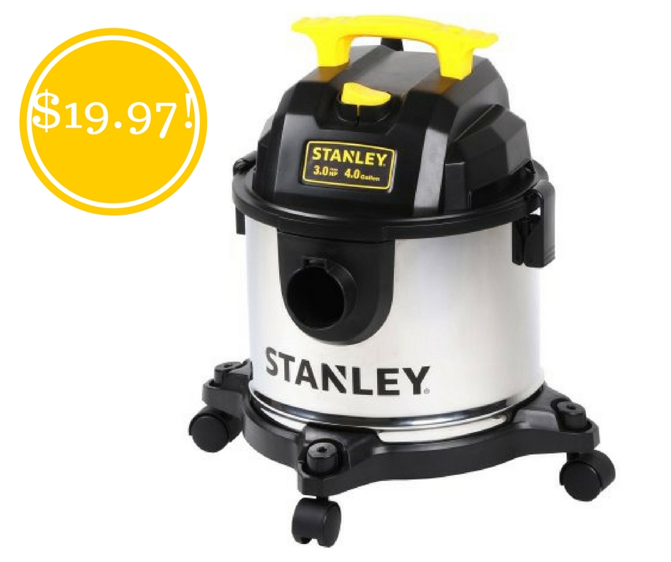 Walmart: Stanley 4-Gallon Stainless Steel Wet/Dry Vacuum Only $19.97 (Reg. $30)