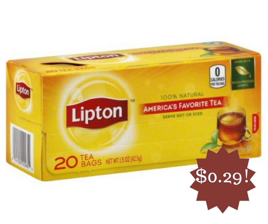 Wegmans: Lipton Tea Bags Only $0.29