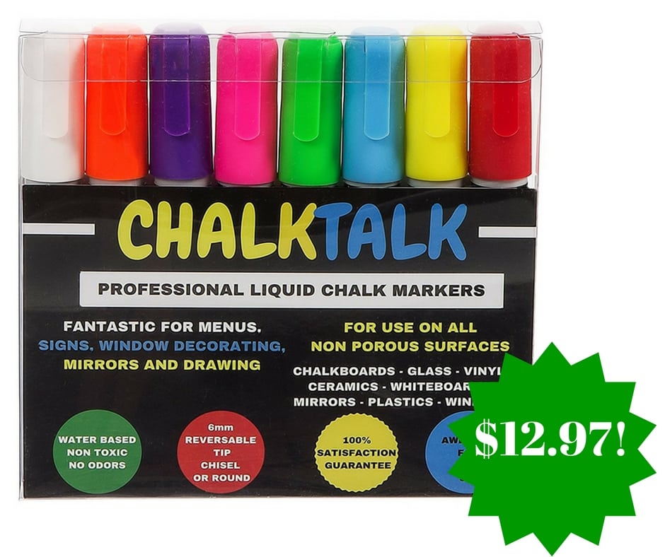 Amazon: ChalkTalk Premium Liquid Chalk Markers Only $12.97 (Reg. $33)