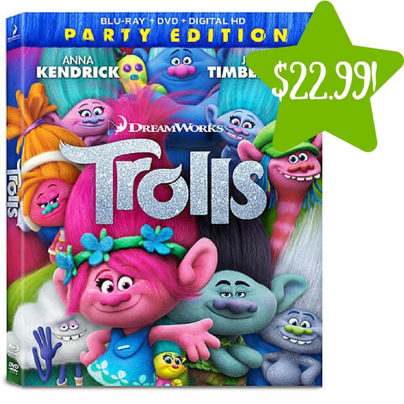 Kmart: Trolls Blu-ray / DVD / Digital HD Only $22.99