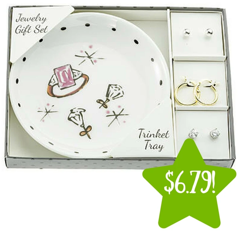 Kmart: 3-Pair Earring Gift Set with Trinket Tray Only $6.79 ...