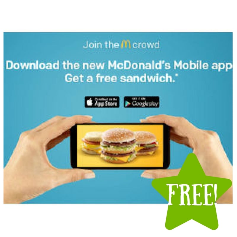 FREE Sandwich with the McDonald's App