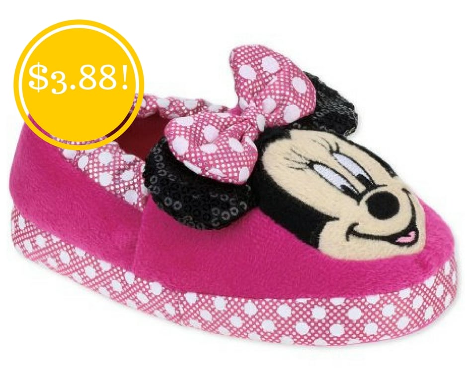 Walmart: Minnie Mouse Toddler Girls' Slippers Only $3.88 (Reg. $10)