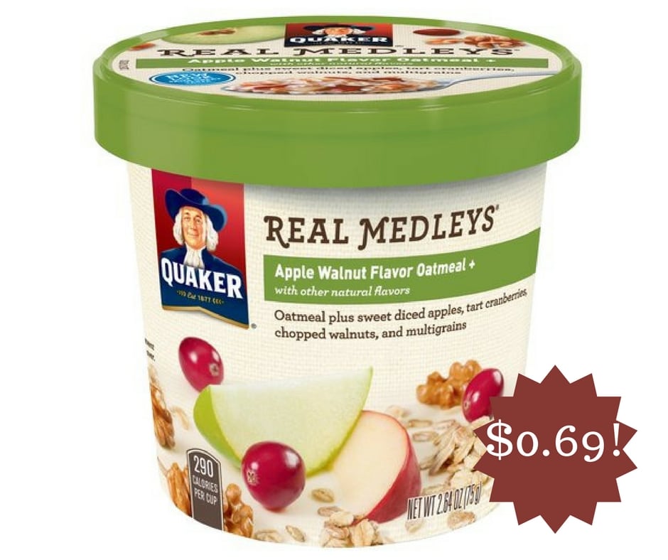 Wegmans: Quaker Real Medley's Oatmeal Only $0.69