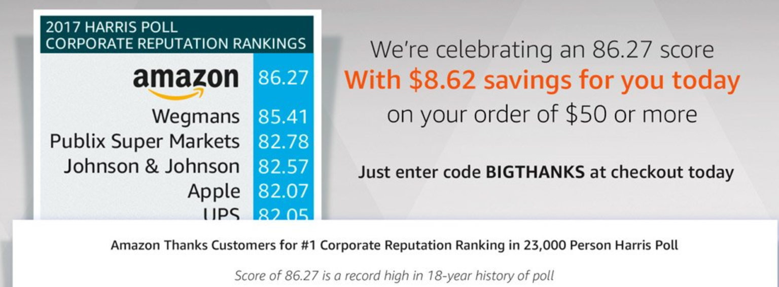 **RARE** Amazon Coupon Code for 8.62 off 50 purchase (today only)