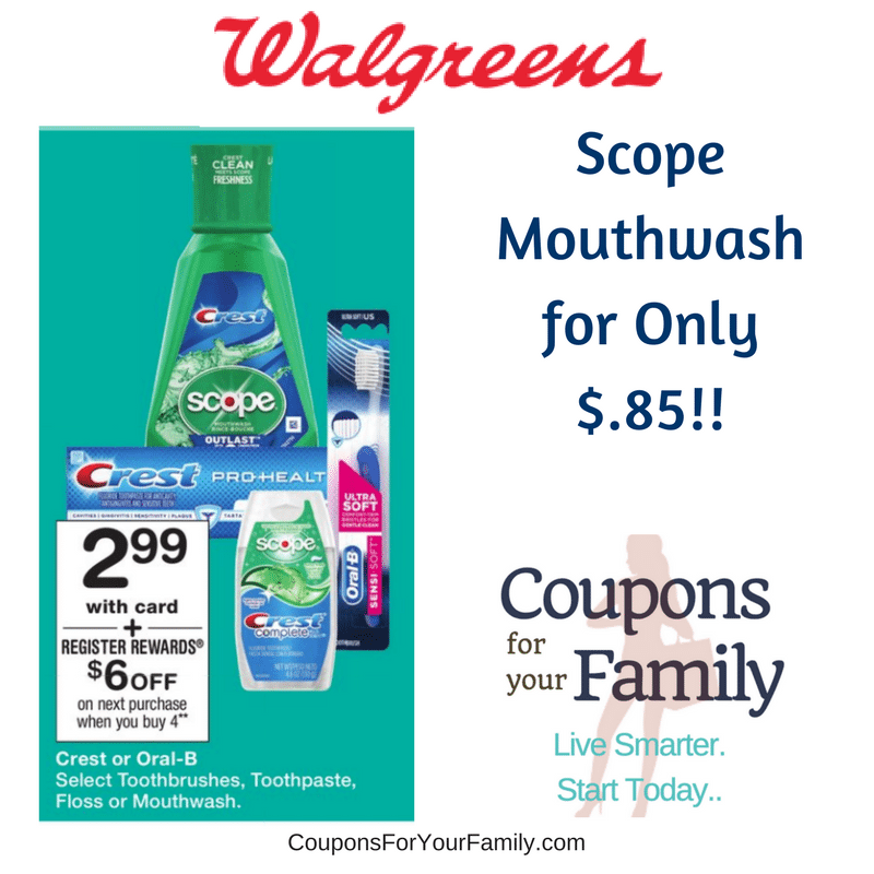 Walgreens Coupon Deal Crest Scope