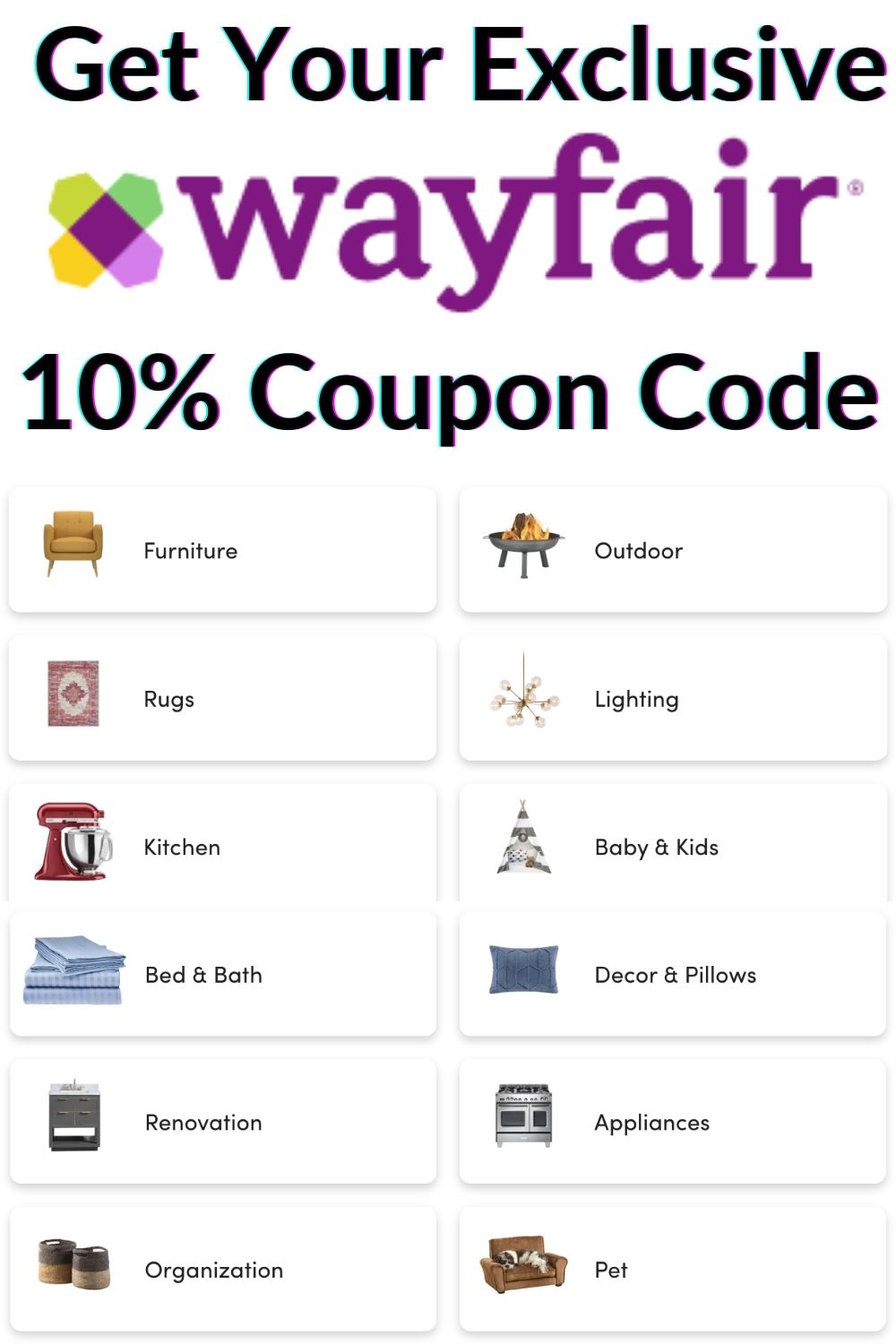 Wayfair 10% Coupon Code