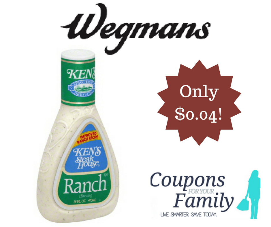 Check out this Buffalo Wegmans Coupon Deal Kens Dressing for only $.04!!!