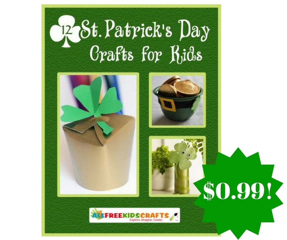 Amazon: 12 St. Patrick's Day Crafts for Kids eBook Only $0.99