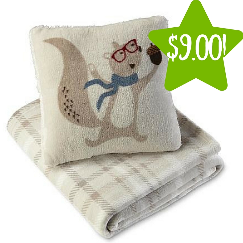 Kmart: Cannon Pillow & Throw Set - Squirrel & Plaid Only $9 (Reg. $15)