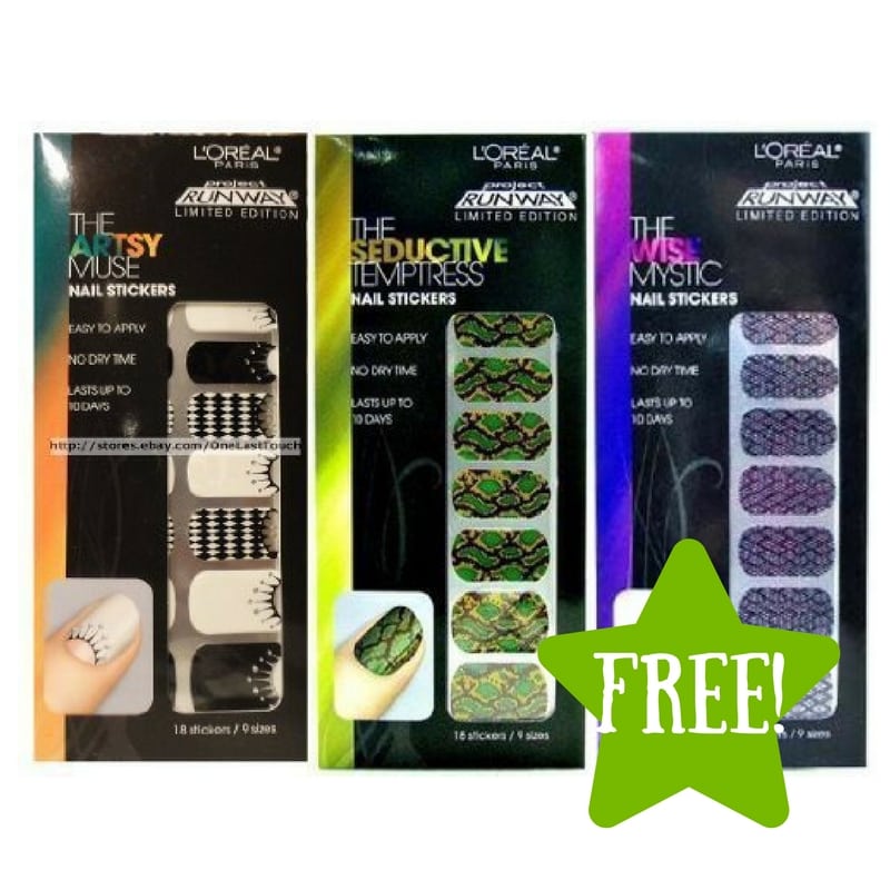 Dollar Tree: FREE L’Oréal Paris Project Runway Nail Stickers