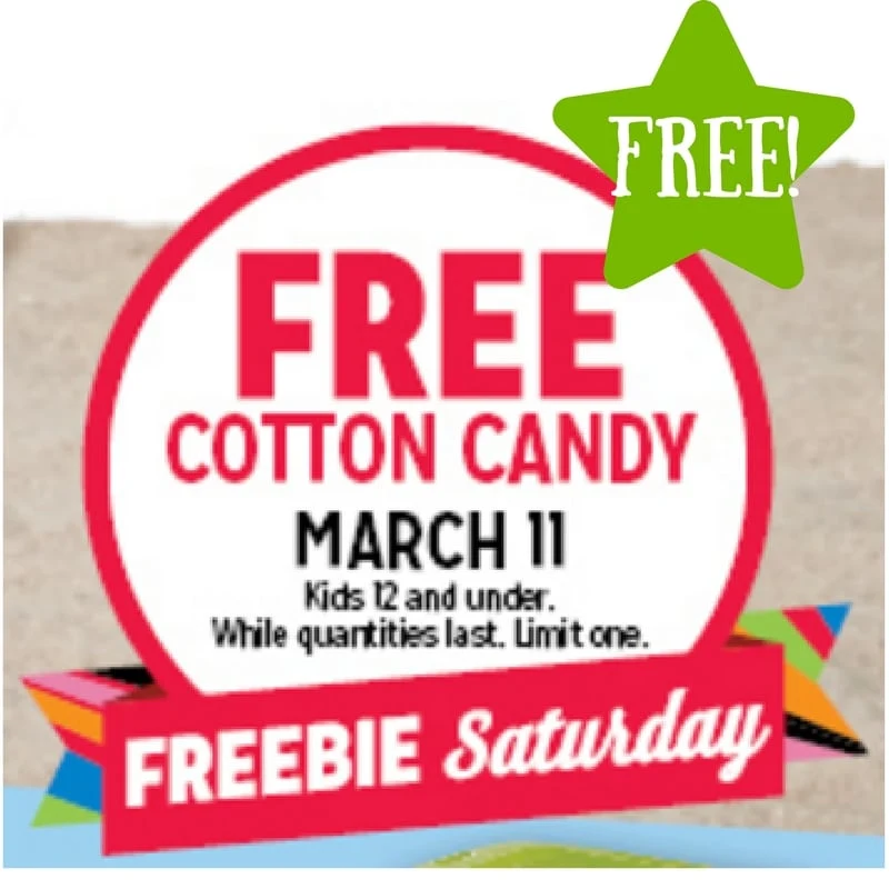 FREE Cotton Candy (3/11 Only)  FREE Cotton Candy (3/11 Only)