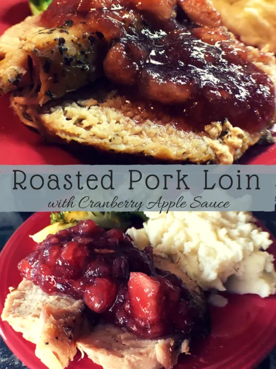 Roasted Pork Loin Recipe with Cranberry Apple Sauce
