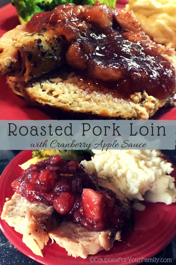 Roasted Pork Loin Recipe with Cranberry Apple Sauce