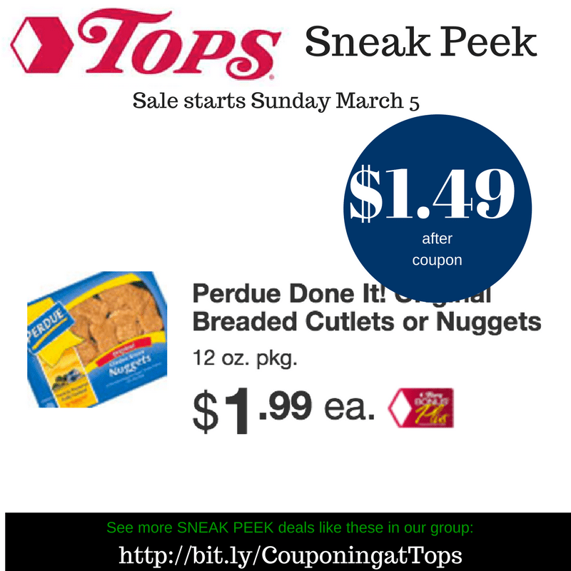 Tops Sneak Peek Perdue