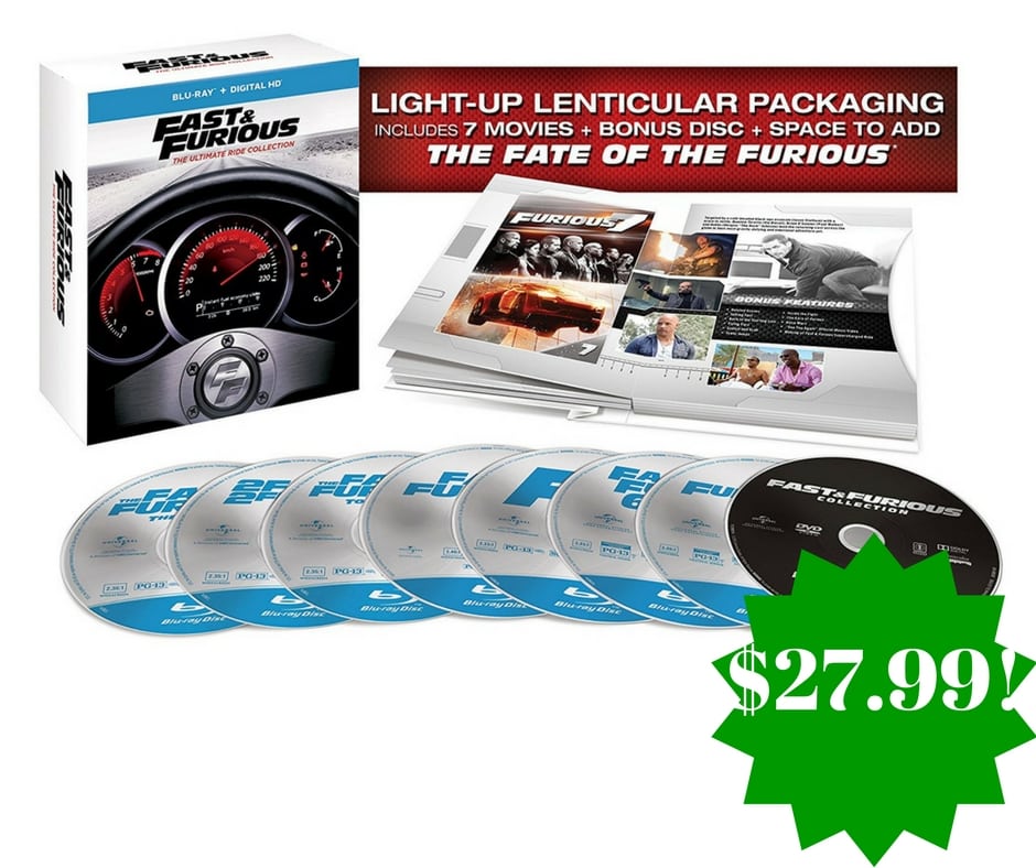 Amazon: Fast & Furious: The Ultimate Ride Collection [Blu-ray] Only $27.99 (Reg. $100, Today Only)