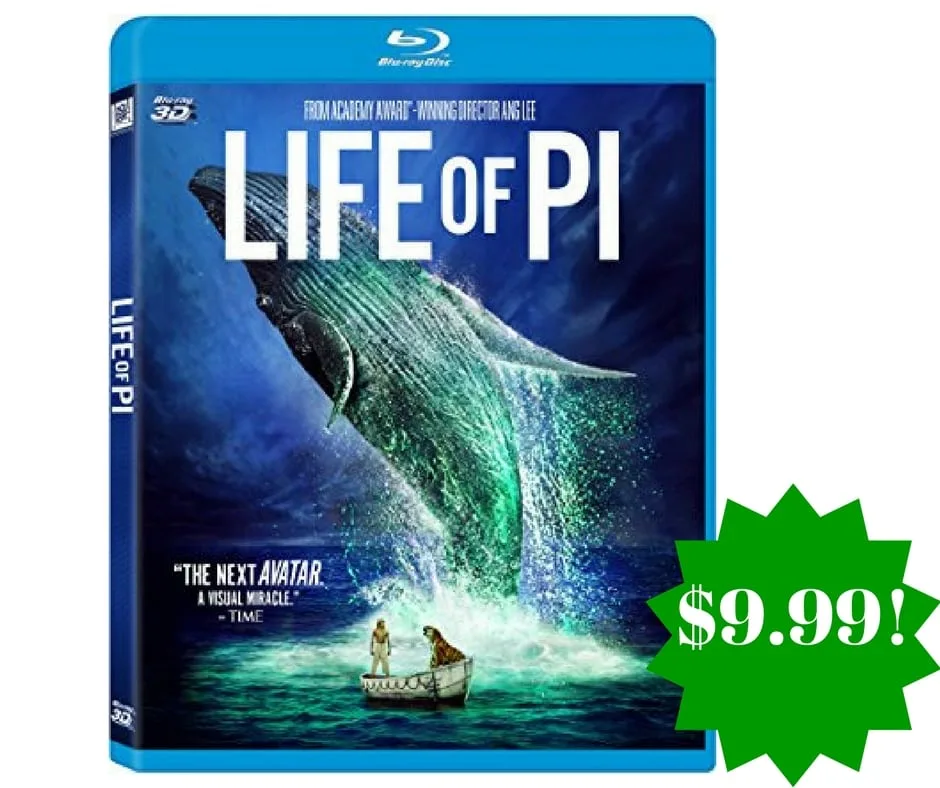 Amazon: Life of Pi Blu-ray 3d Only $9.99 (Reg. $25)