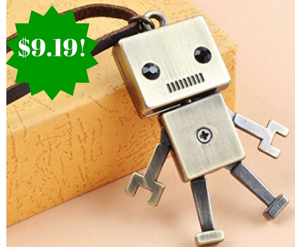 Amazon: Vintage Robot Charm Long Necklace Only $9.19