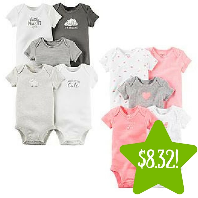 Sears: Carter's Newborn & Infants' 5-Pack Bodysuits Only $8.32 (Reg. $26)