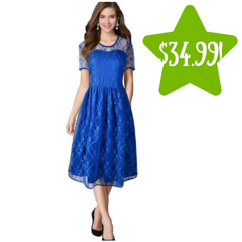 Sears: Zumeet Lace Decorated Blue Dress Only $34.99 (Reg. $100, Today Only) 