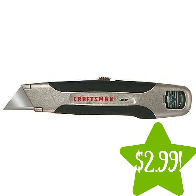 Sears: Craftsman 6.2-Inch Utility Knife with Soft Grip Only $2.99 (Reg. $6) 