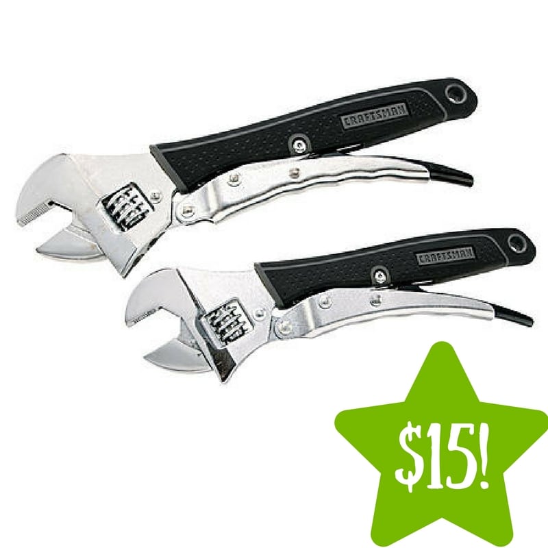 Sears: Craftsman Extreme Grip 2 Pc. Locking Adjustable Wrench Set Only $15 After Points (Reg. $60)