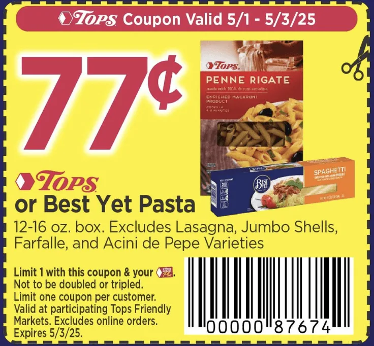Tops $.77 basta coupon
