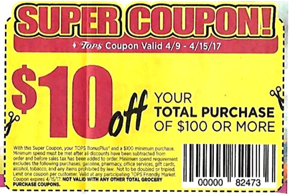 tops markets coupon