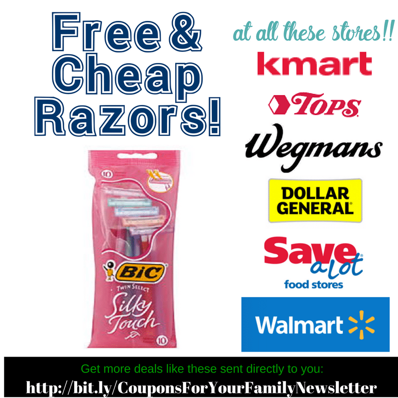 *HOT–PRINT $3/1 BIC RAZOR COUPON NOW!* Free & cheap Razors at Walmart, SaveALot, Dollar General, Kmart, Tops, Wegmans & Target!