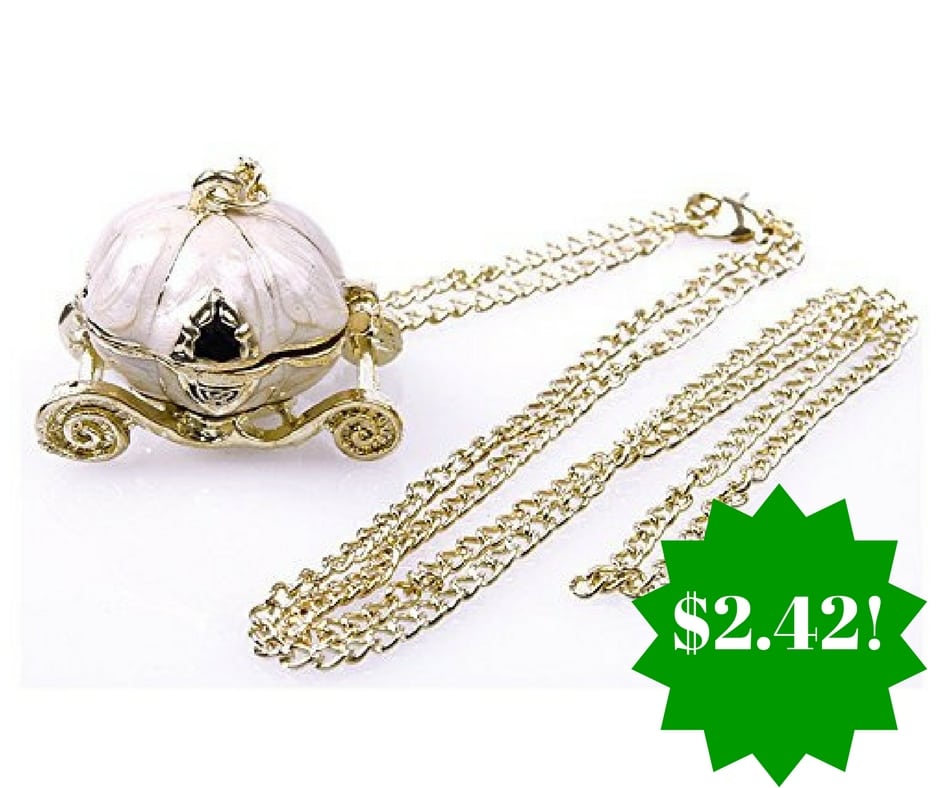 Amazon: Vintage Cinderella Pumpkin Carriage Necklace Only $2.42 Shipped
