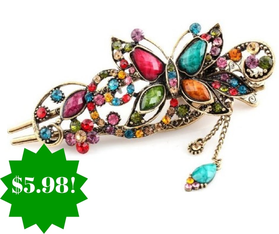 Amazon: Vintage Jewelry Crystal Butterfly Hairpin Only $5.98 Shipped