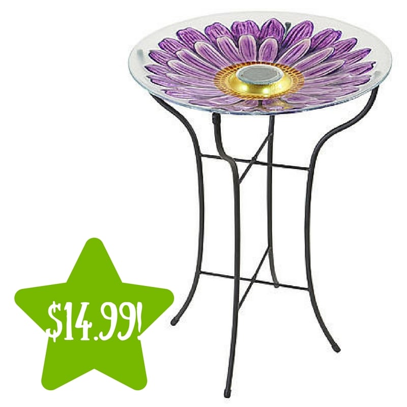 Kmart: Essential Garden Solar Flower Birdbath (Purple) Only $14.99 (Reg. $40) 