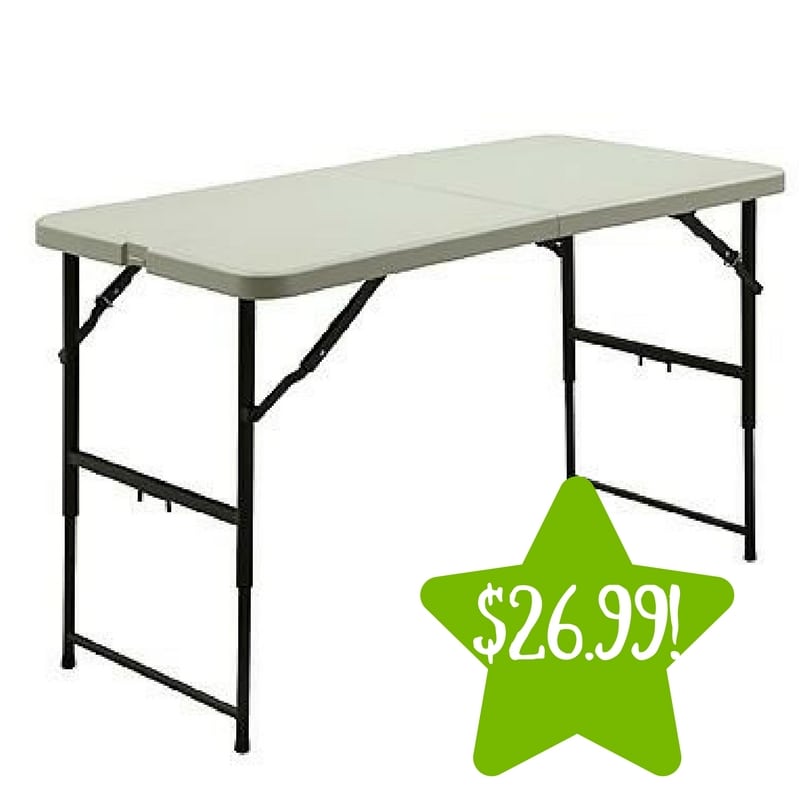 Kmart: Northwest Territory Fold-In-Half Adjustable Height Table Only $26.99 (Reg. $50) 