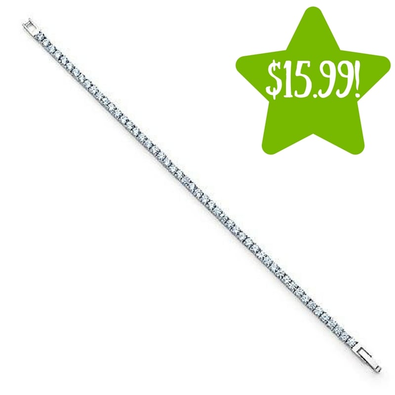 Sears: White Cubic Zirconia Sterling Silver Layered Tennis Bracelet Only $15.99 (Reg. $100, Today Only) 