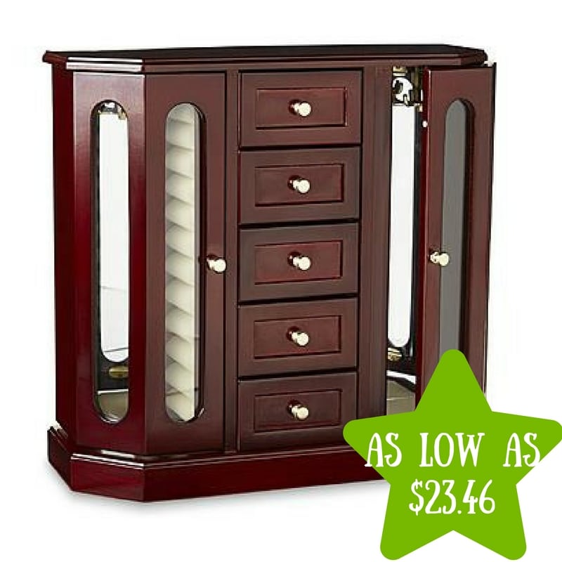 Sears: Cherry Wood Upright Jewelry Box As Low As $23.46 (Reg. $90) 