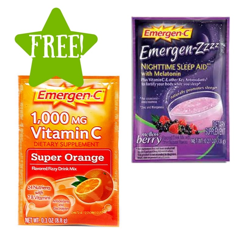 FREE Sample Packet of Emergen-C Super Orange or Emergen-Zzzz Berry PM