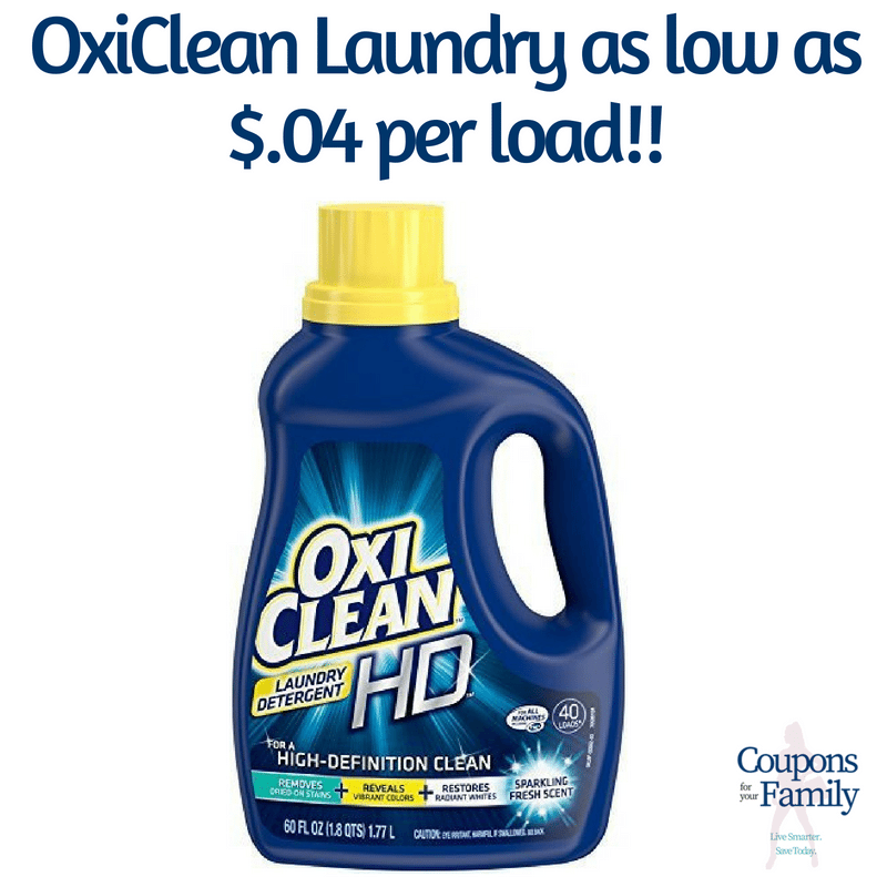 Best Stores to use the new $3/1 OxiClean coupon – As low as $.04 per load!