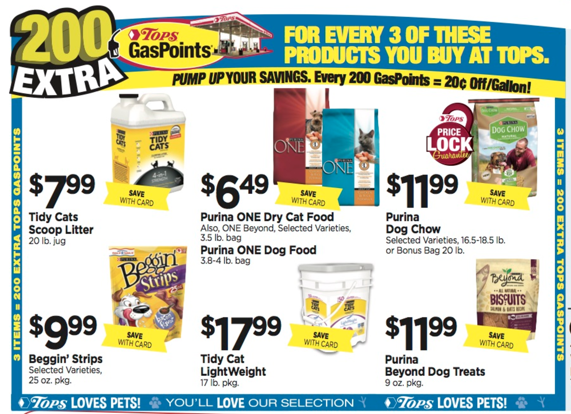 Tops Gas Points Combo Deals this week Get 55 items for only .77 each Tops Gas Points Combo Deals this week Get 55 items for only .77 each