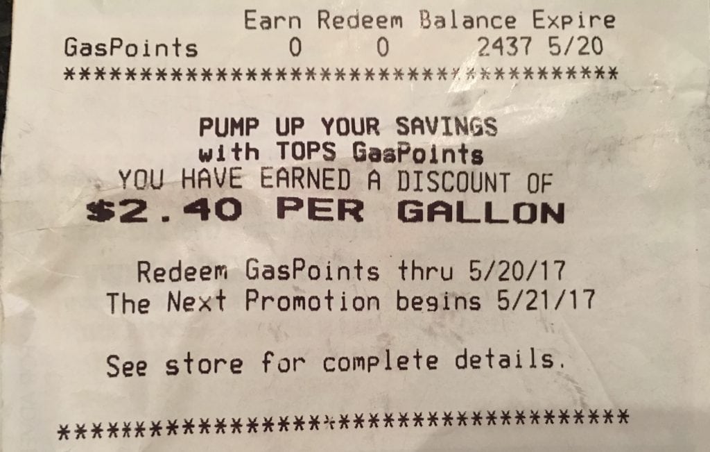 Tops Gas Points Combo Deals this week Get 55 items for only .77 each