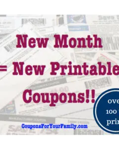 monthly printable coupons