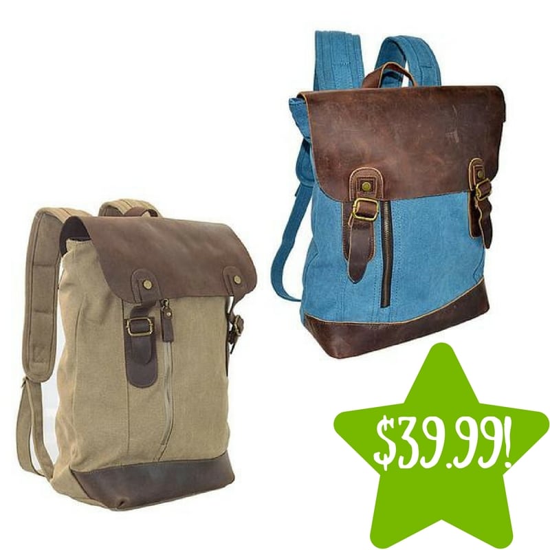 Sears: R & R Collection Canvas Backpack Bag Only $39.99 (Reg. $120, Today Only) 