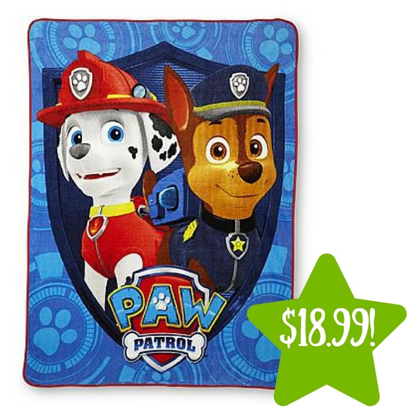 Kmart: Nickelodeon PAW Patrol Microfleece Throw Only $18.99