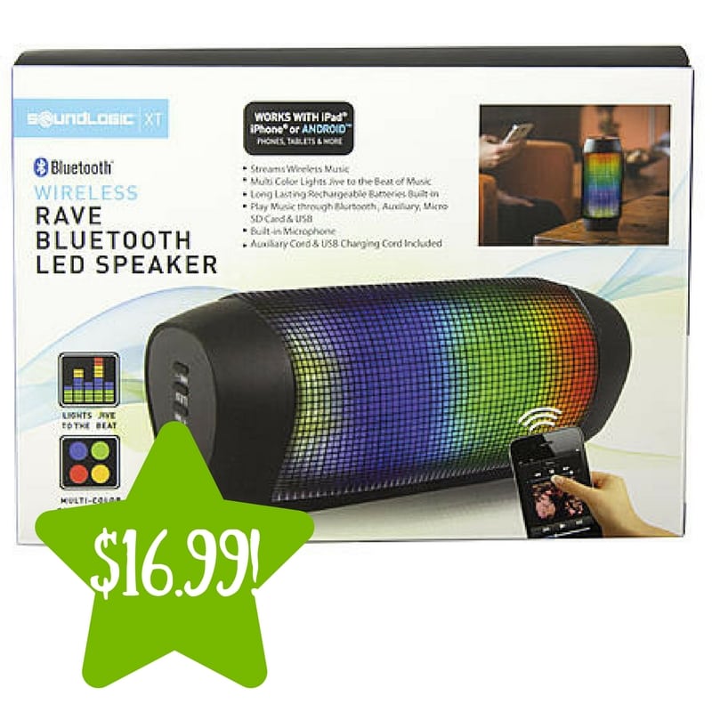 Kmart Rave Bluetooth LED Speaker Only 16.99 (Reg. 70)