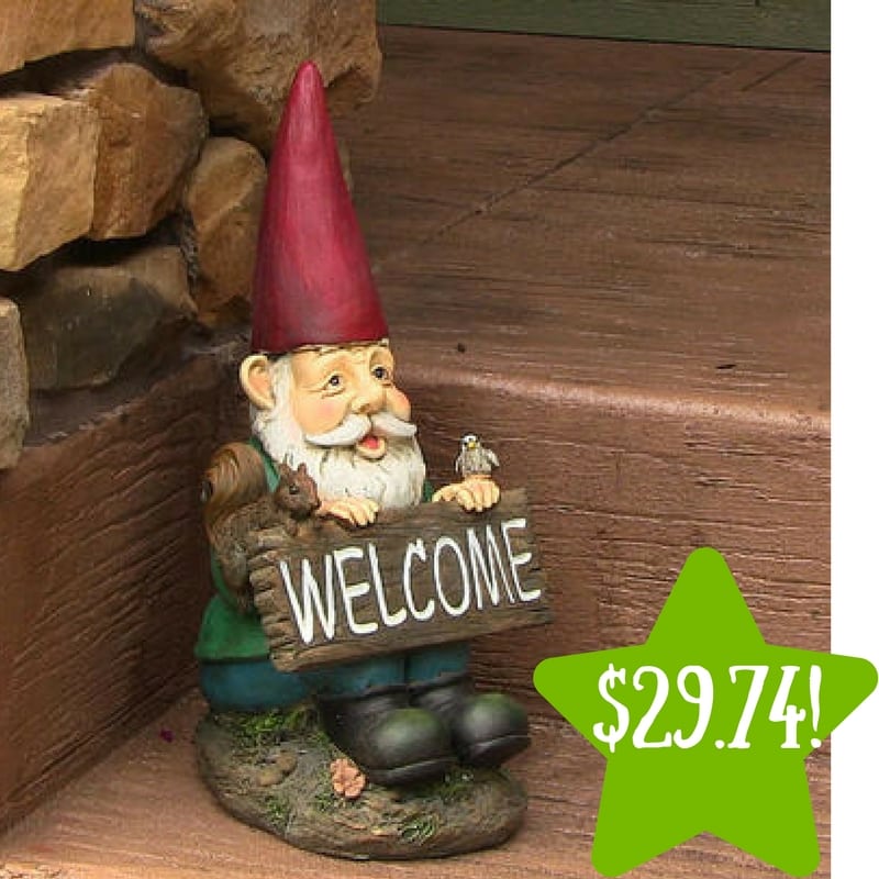Sears: Sunnydaze William the Welcome Gnome Only $29.74 (Reg. $49.49) 