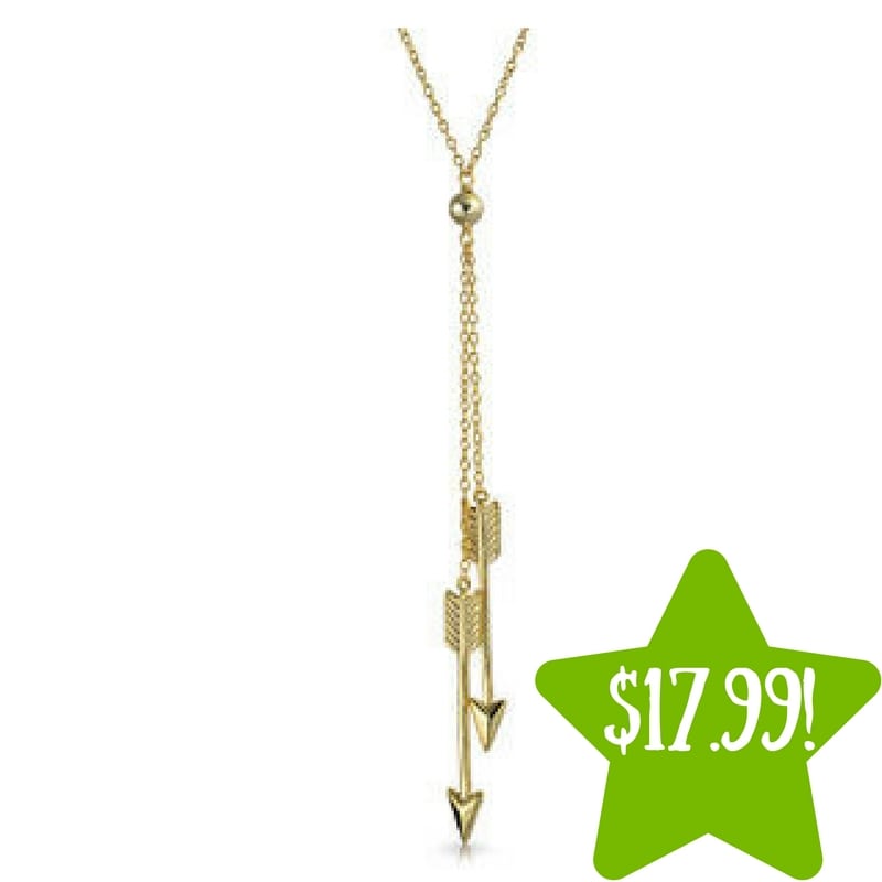 Sears: Gold Plated Silver Double Arrow Necklace Only $17.99 (Reg. $48) 