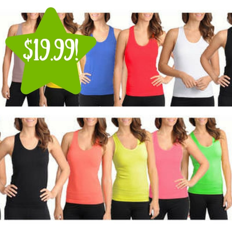Sears: 12-Pack Of Women's Ribbed Cotton Tank Tops Only $19.99 (Reg. $50) 