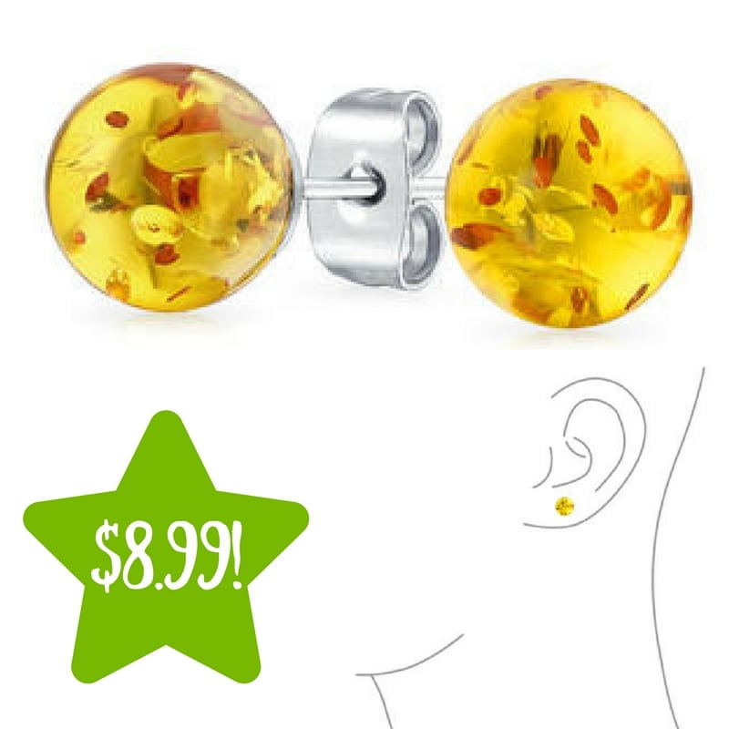 Sears: Amber Gemstone Ball Stud Earrings Only $8.99 (Reg. $22) 
