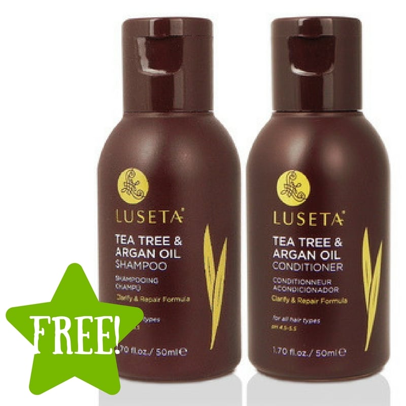 FREE Luseta Tea Tree and Argan Oil Shampoo & Conditioner Samples