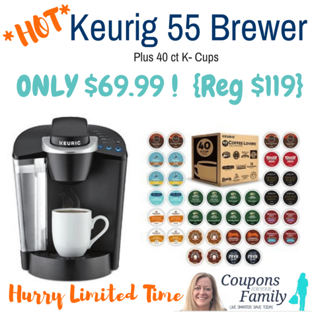 Amazon Prime Keurig K55 Brewer plus 40ct Variety Pack of KCups only