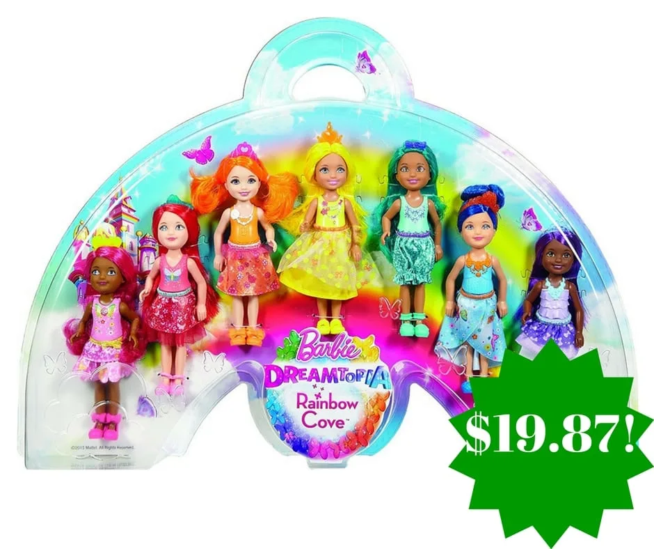 Amazon: Barbie Dreamtopia Rainbow Cove 7 Doll Gift Set Only $19.87 (Reg. $45) Amazon: Barbie Dreamtopia Rainbow Cove 7 Doll Gift Set Only $19.87 (Reg. $45)